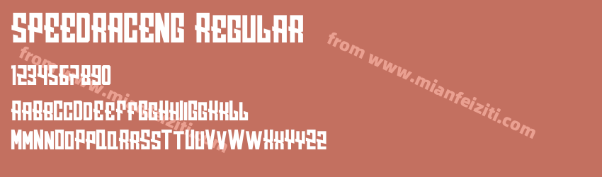 SPEEDRACENG Regular预览图1