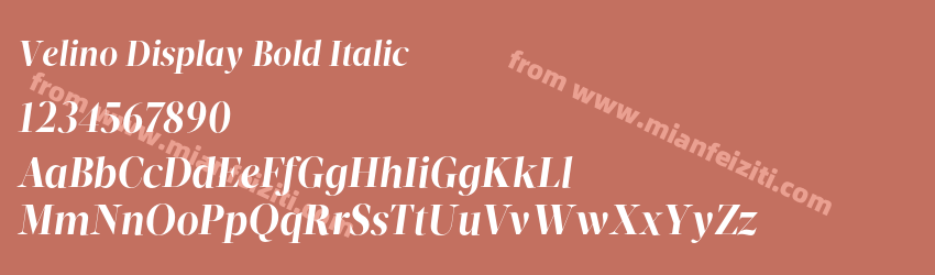 Velino Display Bold Italic预览图1