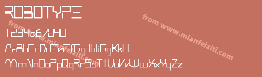 Robo Type Regular预览图1