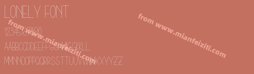 lonely font预览图1