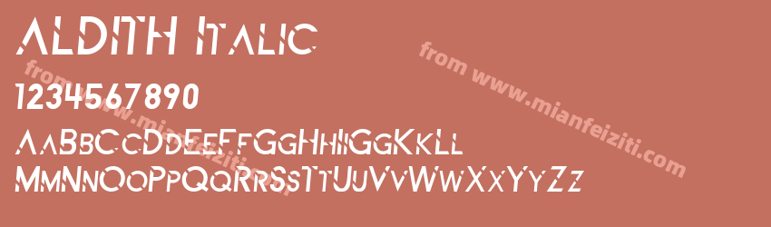 ALDITH Italic预览图1