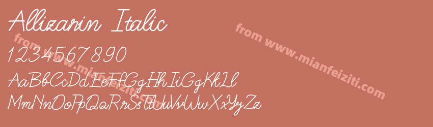 Allizarin Italic预览图1