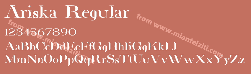 Ariska Regular预览图1