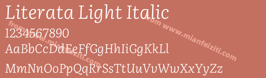 Literata Light Italic预览图1
