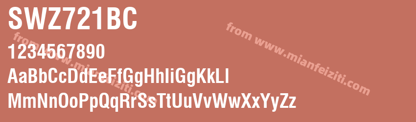 Swiss 721 Bold Condensed BT预览图1