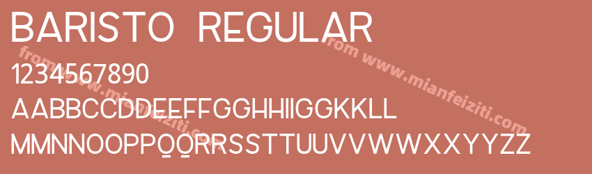 BARISTO Regular预览图1