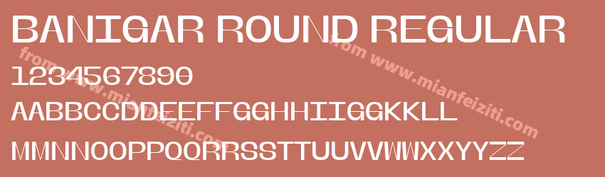 Banigar Round Regular预览图1