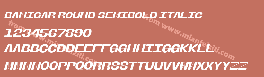 Banigar Round Semibold Italic预览图1