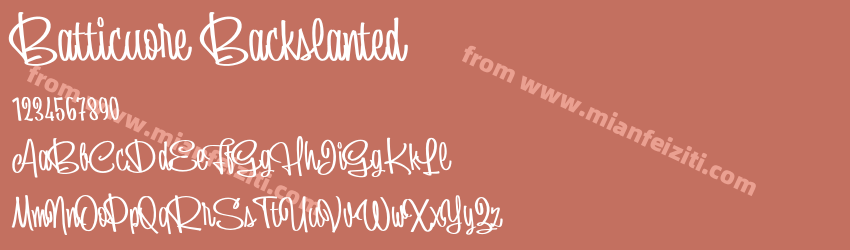 Batticuore Backslanted预览图1