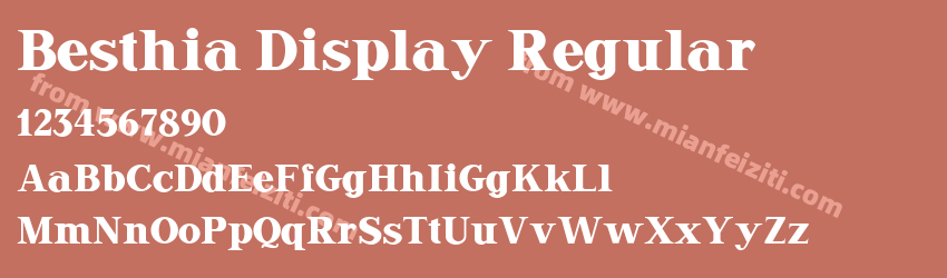 Besthia Display Regular预览图1