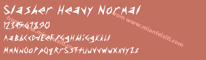 Slasher Heavy Normal字体预览