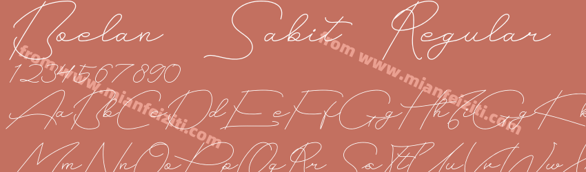 Boelan Sabit Regular预览图1