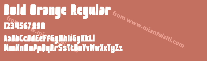 Bold Orange Regular预览图1