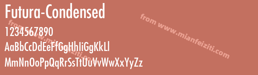 Futura-Condensed字体预览