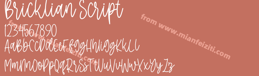 Bricklian Script预览图1