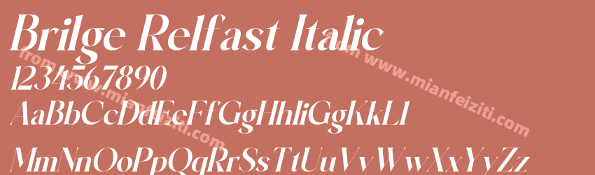 Brilge Relfast Italic预览图1