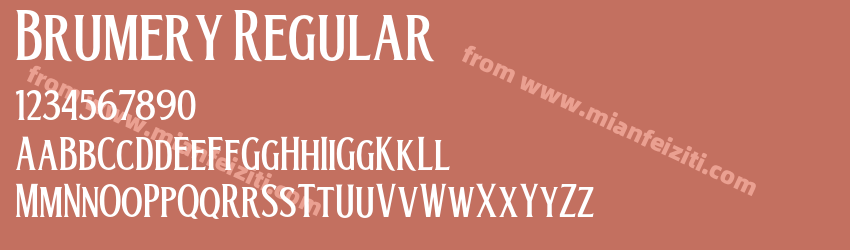 Brumery Regular预览图1