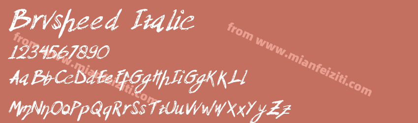 Brvsheed Italic预览图1