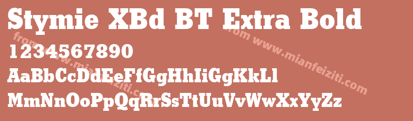 Stymie X Bd BT Extra Bold预览图1