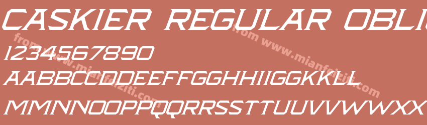 Caskier Regular Oblique预览图1