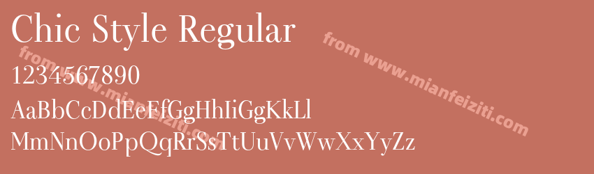 Chic Style Regular预览图1