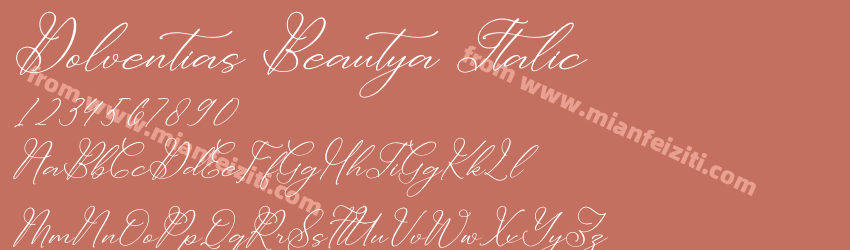 Dolventias Beautya Italic预览图1