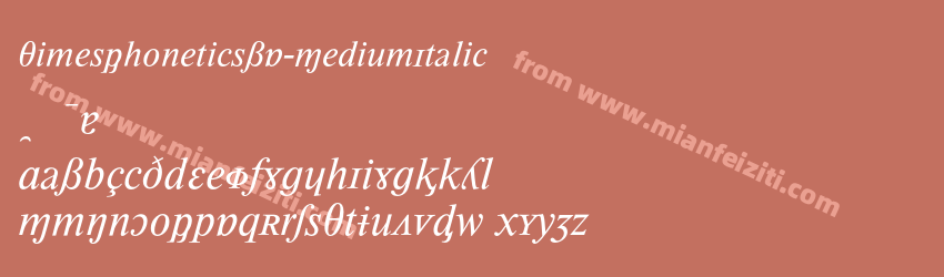 Times PhoneticsBQ Medium Italic预览图1