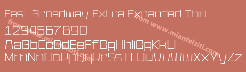 East Broadway Extra Expanded Thin预览图1