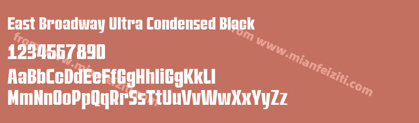 East Broadway Ultra Condensed Black预览图1