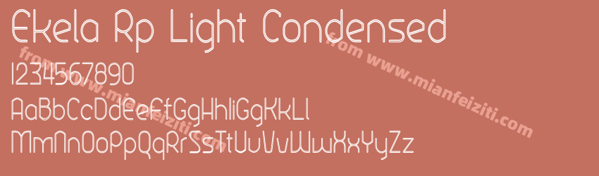 Ekela Rp Light Condensed预览图1
