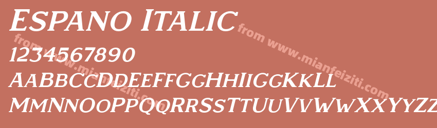 Espano Italic预览图1