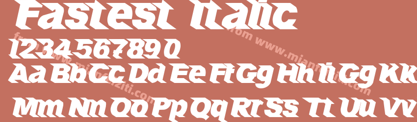 Fastest Italic预览图1