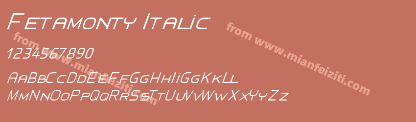 Fetamonty Italic预览图1