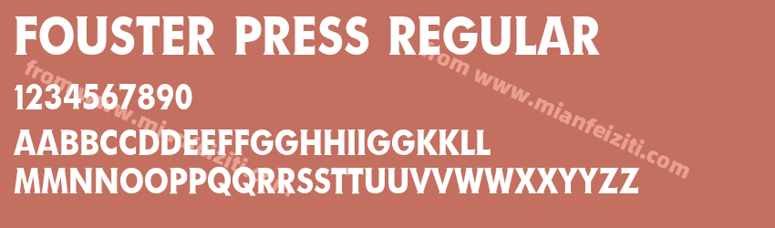 Fouster press Regular预览图1