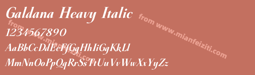 Galdana Heavy Italic预览图1