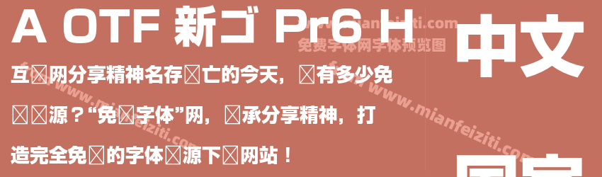 A OTF 新ゴ Pr6 H预览图1