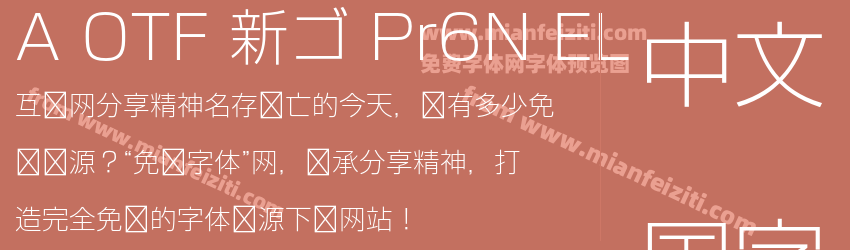 A OTF 新ゴ Pr6N EL预览图1