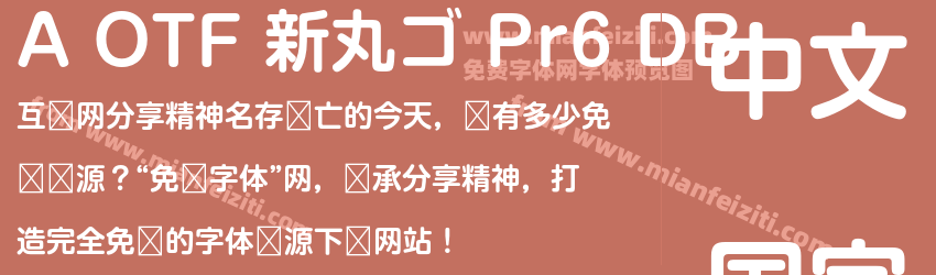 A OTF 新丸ゴ Pr6 DB预览图1