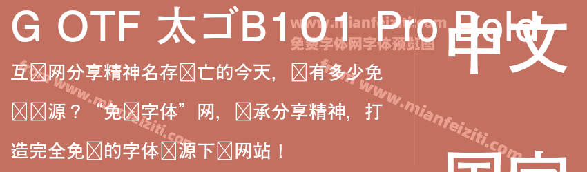 G OTF 太ゴB101 Pro Bold预览图1