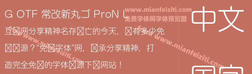 G OTF 常改新丸ゴ ProN L预览图1
