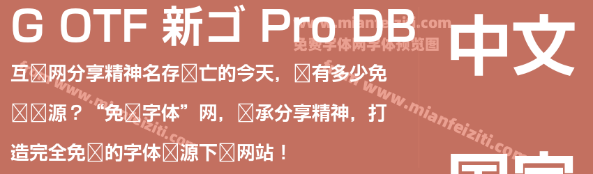 G OTF 新ゴ Pro DB预览图1