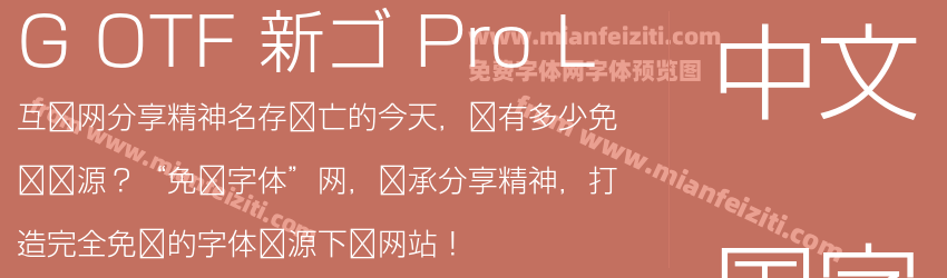 G OTF 新ゴ Pro L预览图1