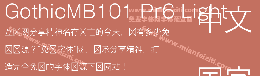 GothicMB101 Pr6 Light预览图1