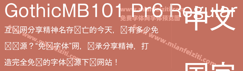 GothicMB101 Pr6 Regular预览图1