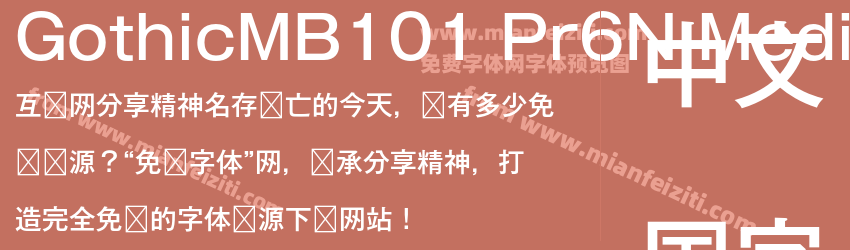 GothicMB101 Pr6N Medium预览图1