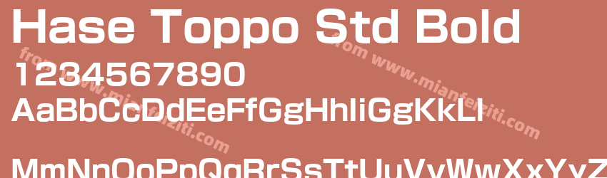 Hase Toppo Std Bold预览图1