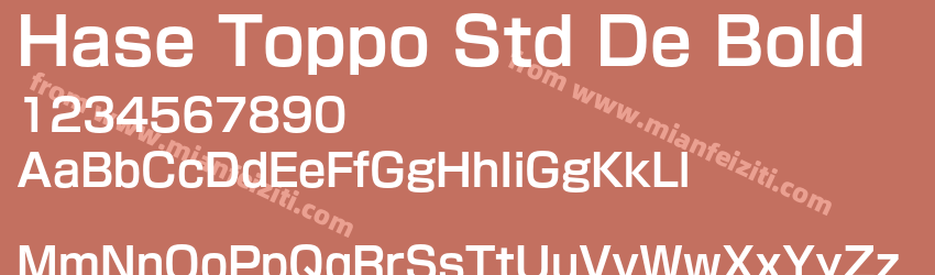 Hase Toppo Std De Bold预览图1