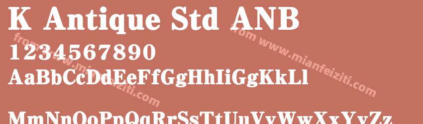 K Antique Std ANB预览图1