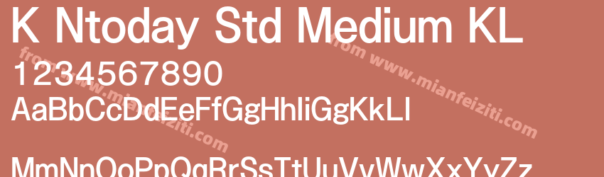 K Ntoday Std Medium KL预览图1
