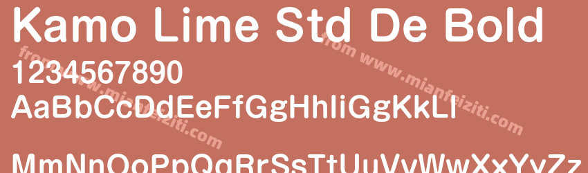 Kamo Lime Std De Bold预览图1